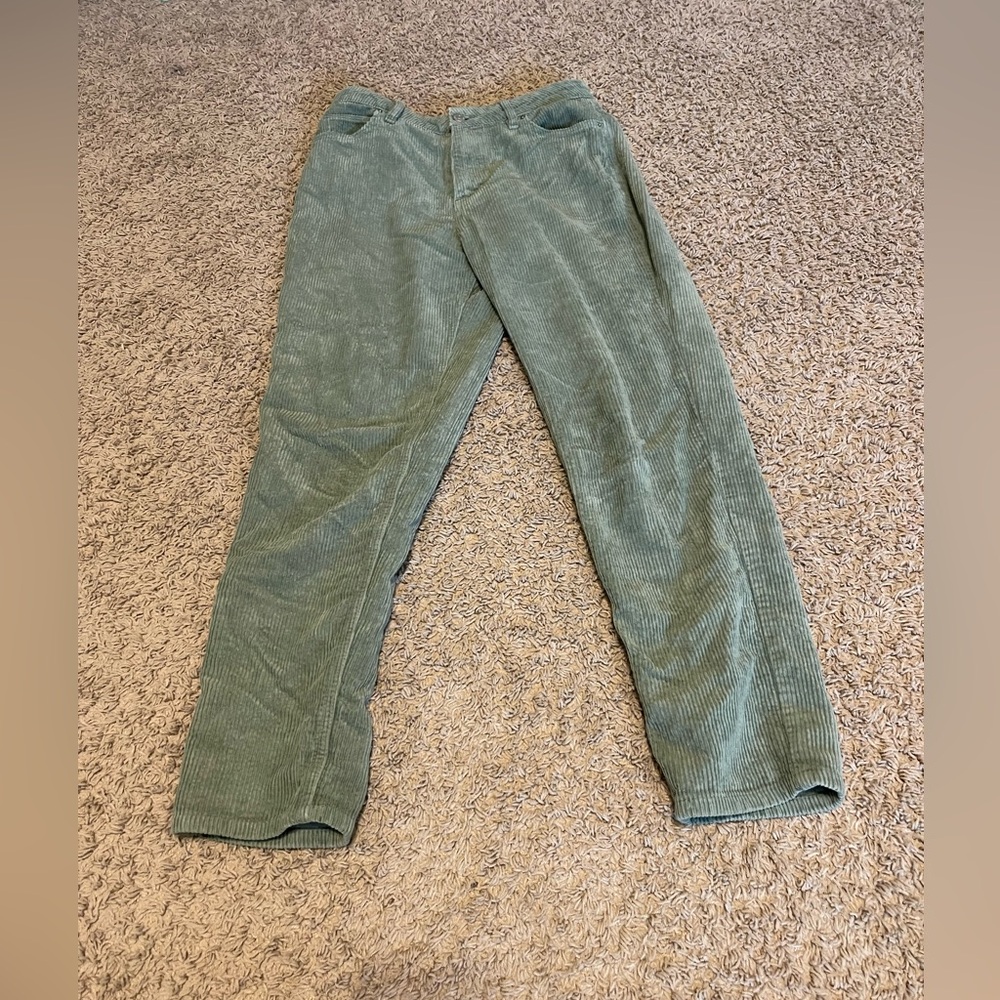 BDG Green Corduroy Pants Straight-Leg